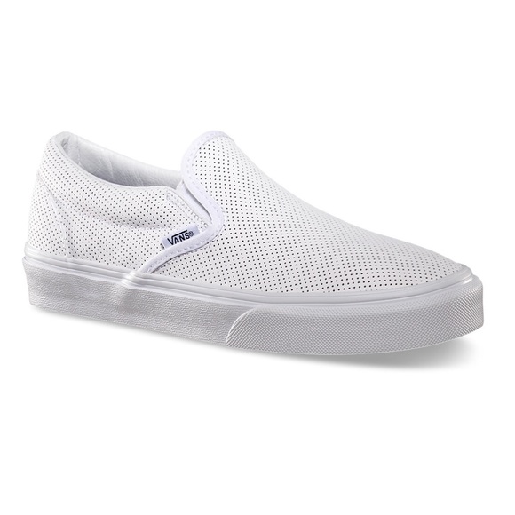 perforated vans white